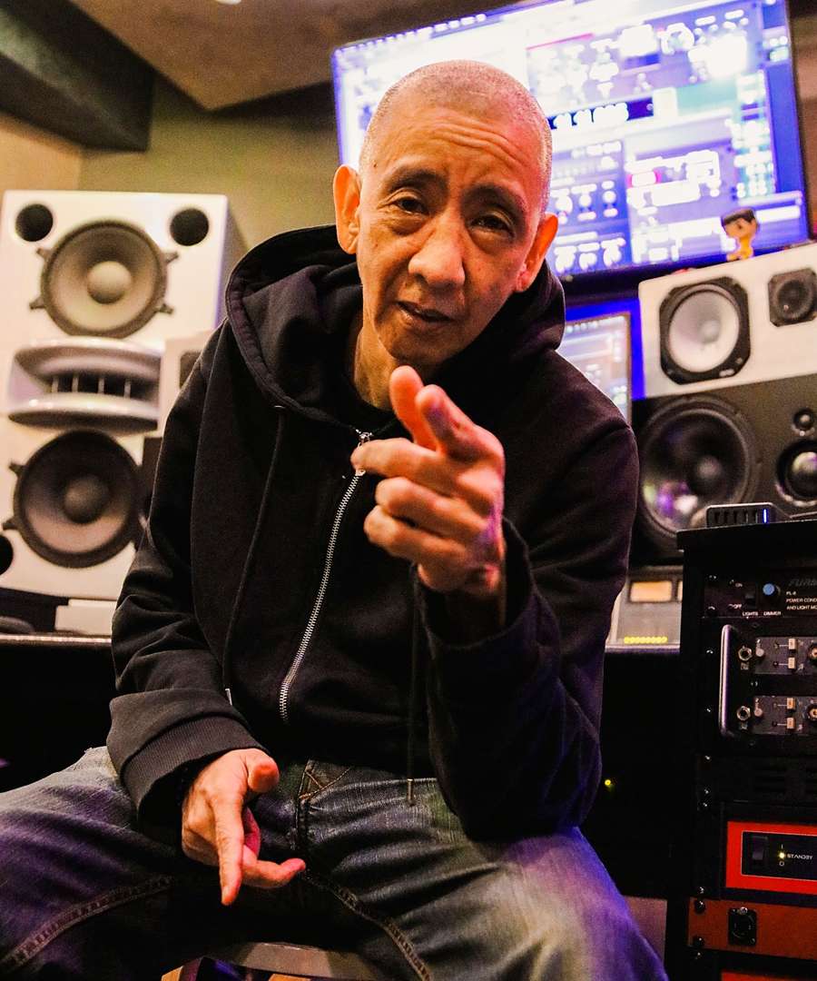 Serge Tsai pointing at the camera in the studio